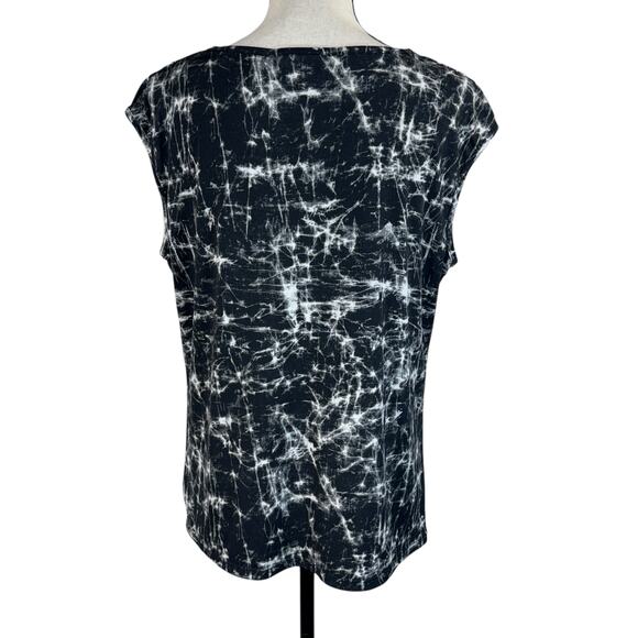 Michael Michael Kors X-Large Top Sleeveless Abstract Stretch Draped Scoop Neck - Picture 4 of 8